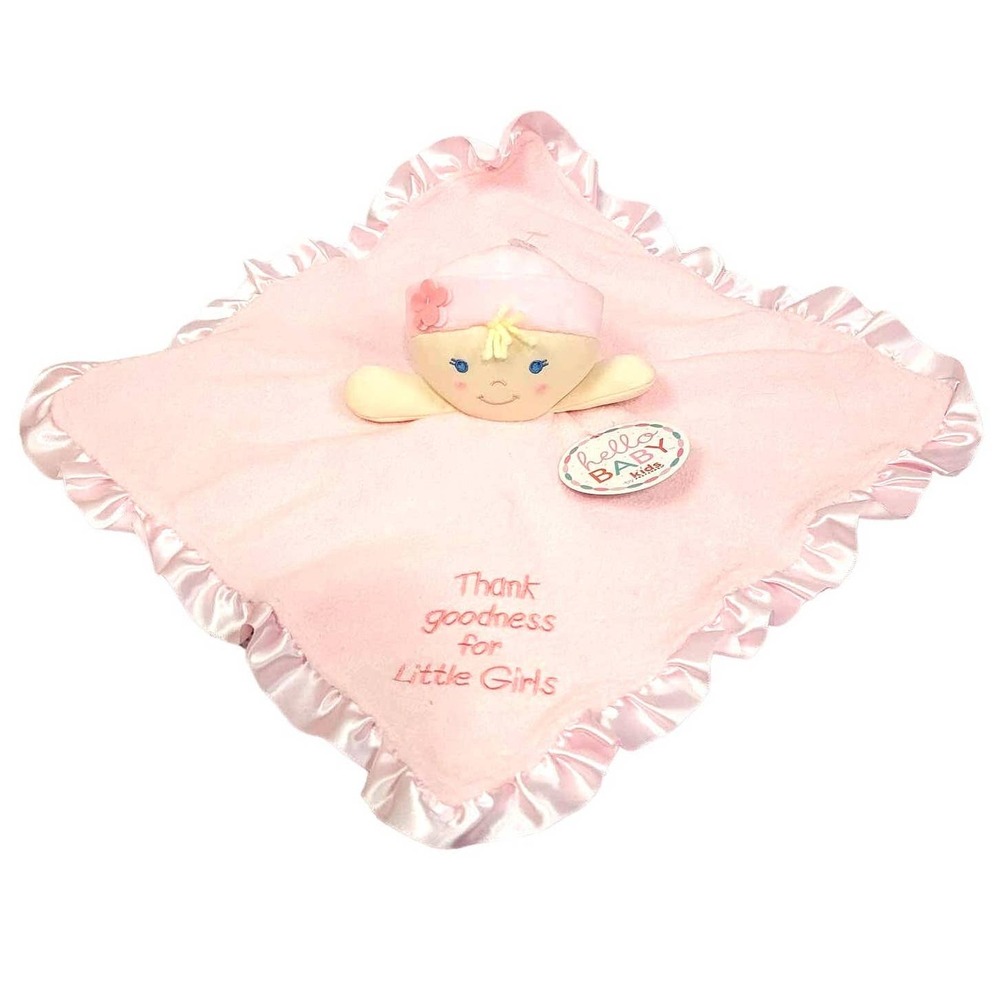 NWT Hello Baby Plush Stuffed‎ Snuggle Blanket Pink